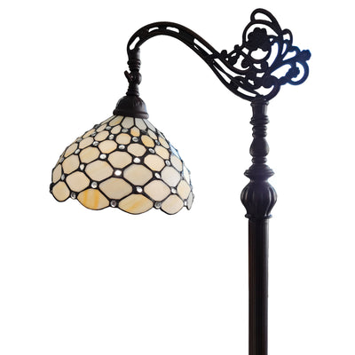 Amora Lighting AM028FL12B Tiffany Style 62-inch Jeweled Reading Floor Lamp