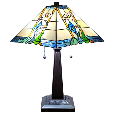 Amora Lighting AM058TL14B Tiffany Style Mission Table Lamp 23 Inches