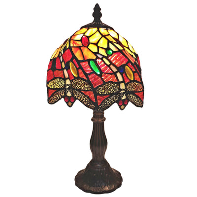 Amora Lighting Tiffany Style AM064TL08B Dragonfly Table Lamp