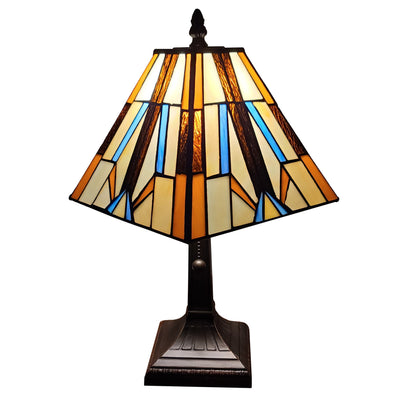 Amora Lighting  AM100TL08B Tiffany style Mission table lamp 15.5 Inches High