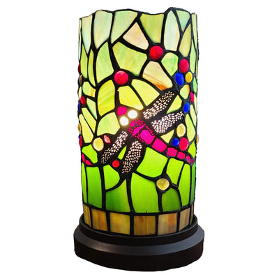 Amora Lighting AM1015ACCB Dragonfly Tiffany Style Mini Table Lamp