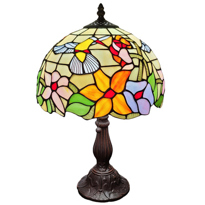 Amora Lighting AM1112TL12B Tiffany Style Hummingbird Design 19-inch Table Lamp