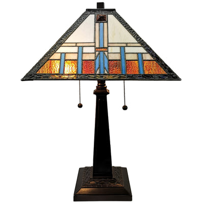 Amora Lighting AM239TL14B Tiffany Style Mission Table Lamp 21 In High