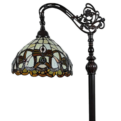 Amora Lighting AM272FL11B 62-inch Tiffany-Style Victorian Reading Floor Lamp