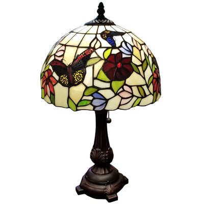 Amora Lighting AM061TL12B Tiffany Style Butterflies Table Lamp 19 Inches