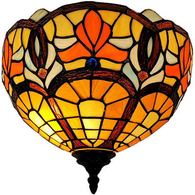 Amora Lighting AM082WL12B Tiffany Style Victorian Design Wall Lamp 12 In Wide