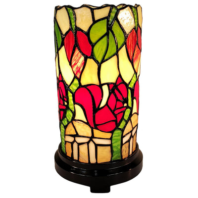 Amora Lighting AM092ACCB Tiffany Style Floral Mini Table Lamp 10 Inches Tall