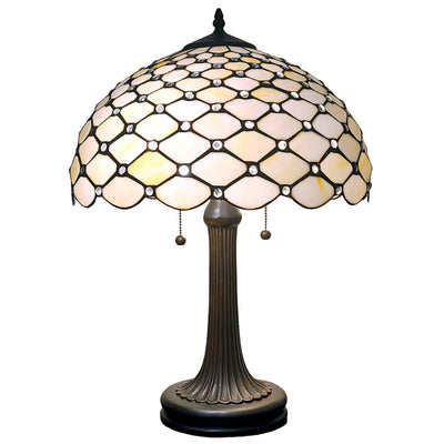 Amora Lighting AM1041TL16B Tiffany Style Chandelle Table Lamp 25 Inches