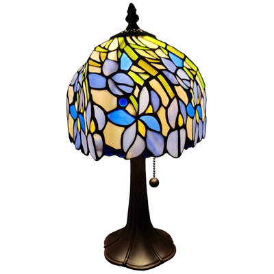 Amora Lighting AM1076TL08B Tiffany Style Iris Table Lamp 15 Inches Tall