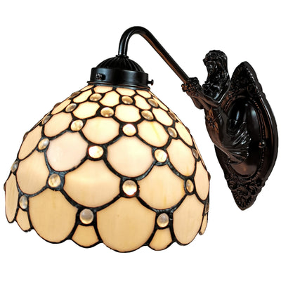 Amora Lighting AM110WL08B Tiffany Style Wall Lamp 8 In Wide