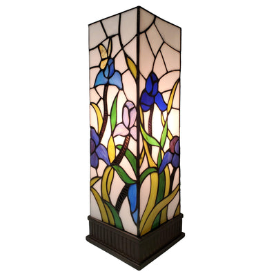 Amora Lighting AM1115TL06B Tiffany Style Floral Table Lamp, Multi