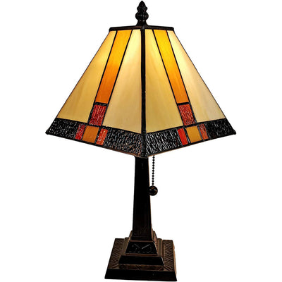 Amora Lighting AM208TL08B Tiffany Style Mission Table Lamp 8 In Wide