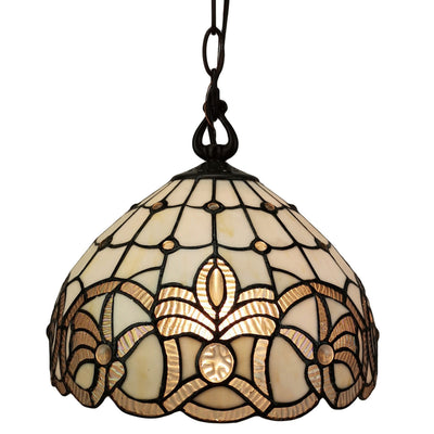 Amora Lighting AM282HL12B Tiffany Style Floral Hanging Lamp 12 Inches