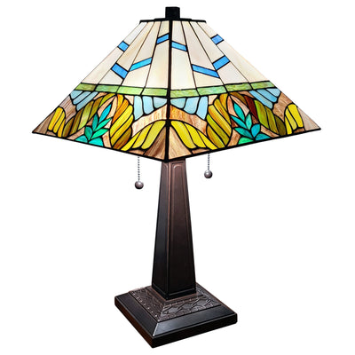 Amora Lighting AM304TL14B Tiffany Style Multi Color Mission Table Lamp 22 Inches Tall