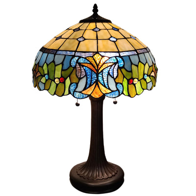 Amora Lighting AM314TL16B Tiffany Style Multi-Color Table Lamp 23 Inches Tall