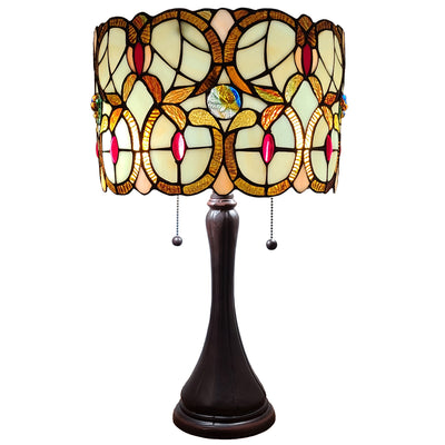 Amora Lighting Tiffany Style AM335TL10 Geometric Table Lamp