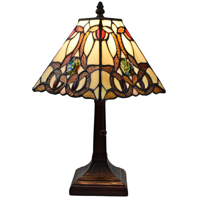 Amora Lighting AM338TL08 Tiffany Style Geometric Mini Table Lamp