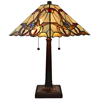 Amora Lighting AM341TL14 Tiffany Style Geometric Mission Table Lamp