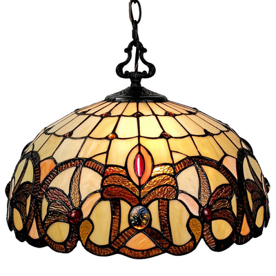 Amora Lighting Tiffany Style AM356HL16 Hanging Lamp 16 Inches Wide